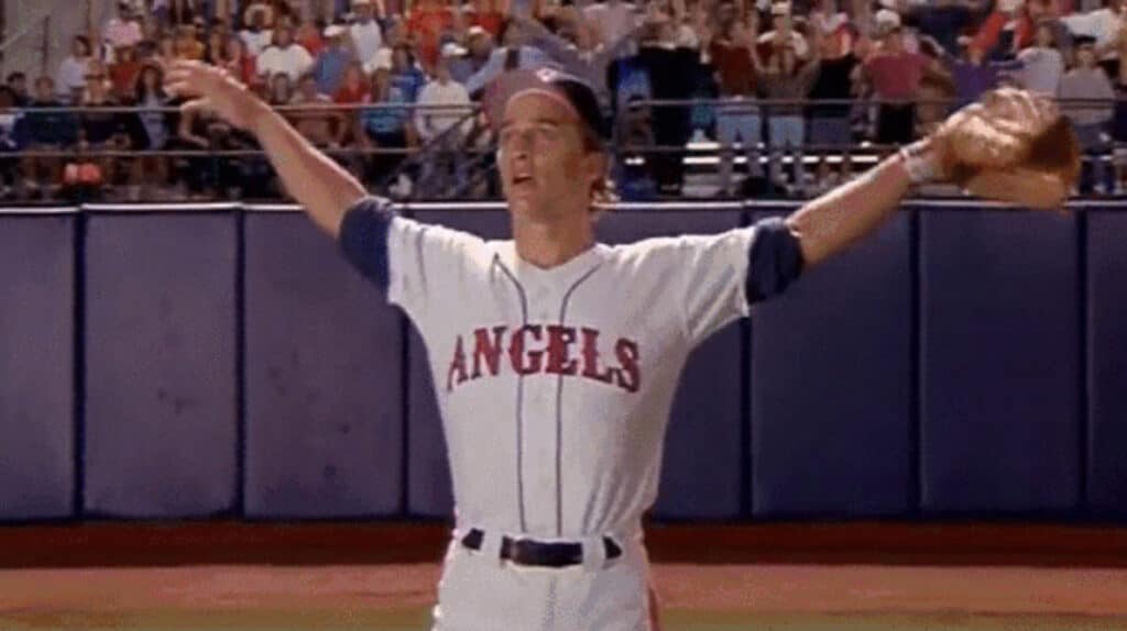 Matthew McConnaughy in the Disney Plus Angels in the Outfield