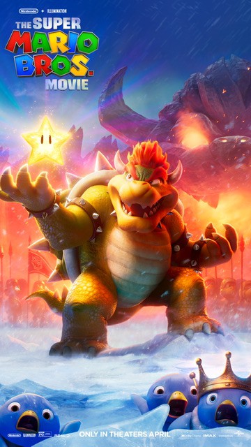 Bowser played by Jack Black in the Super Mario Bros Movie