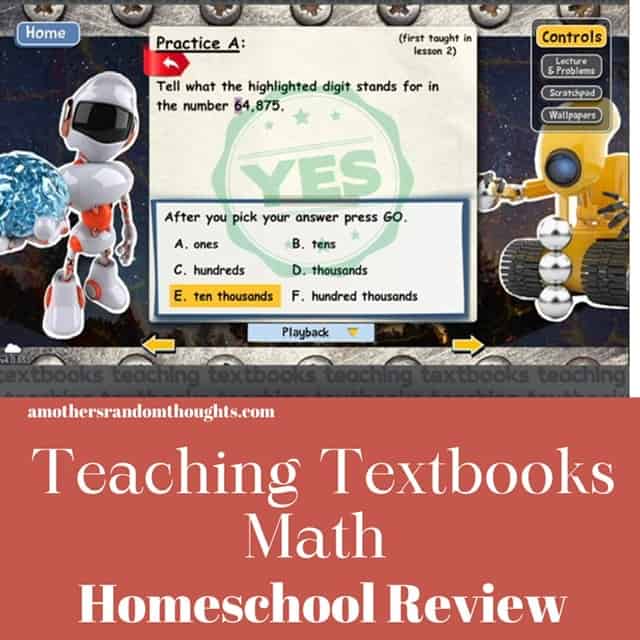 Teaching Textbooks Math Homeschool Review