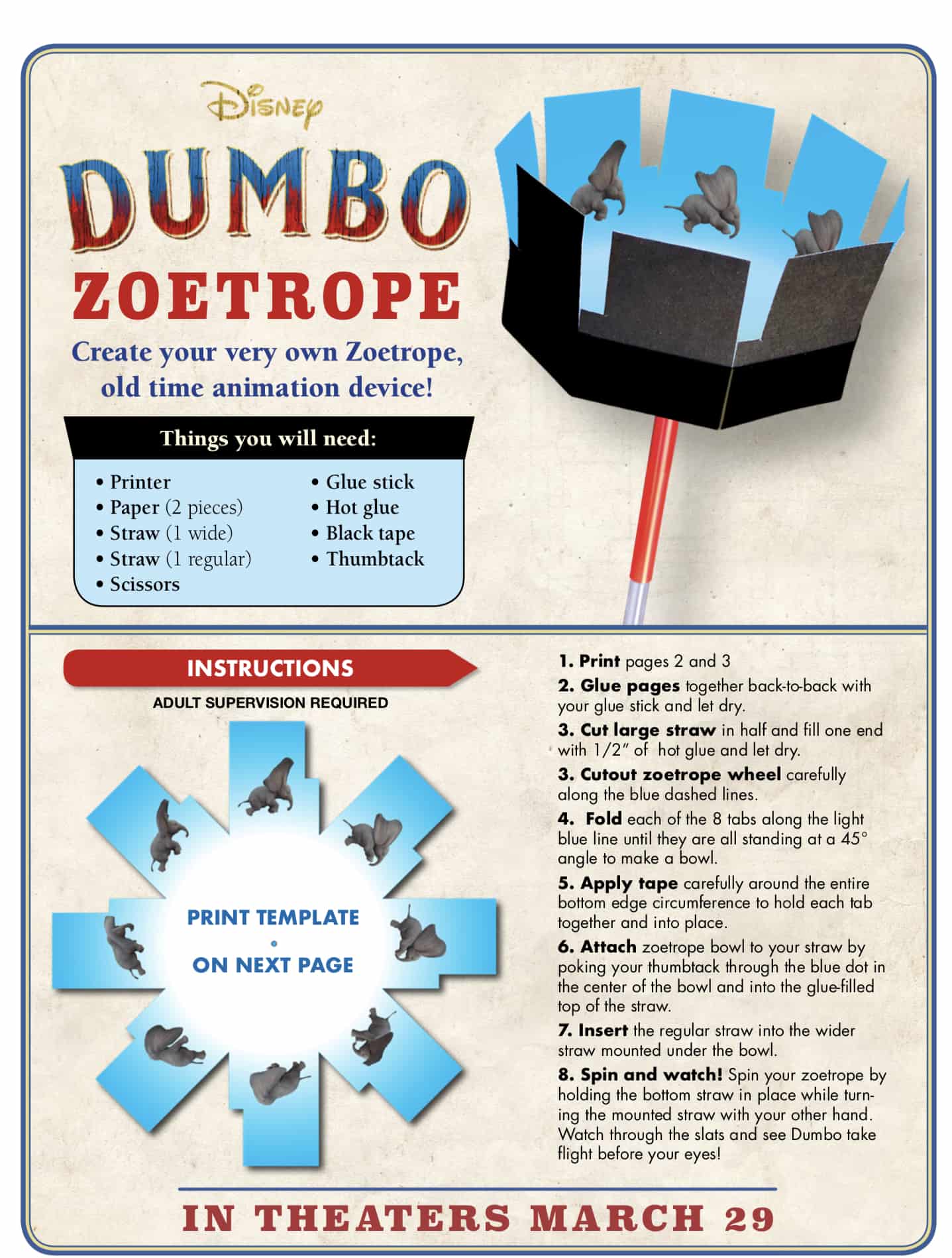 Make Your Own Zoetrope Disney Dumbo