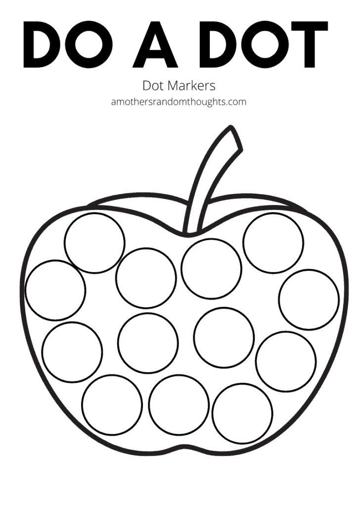 Do A Dot Markers Apple - letter a printables