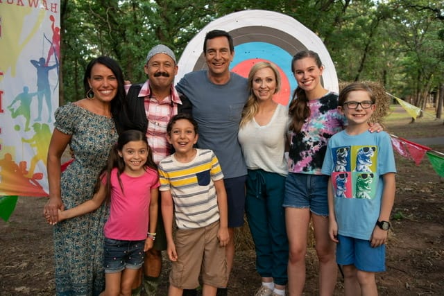 The Ackerman and Sanders families at church camp