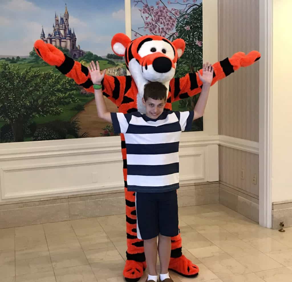 Autism Travel - Meeting Tigger at Disney World