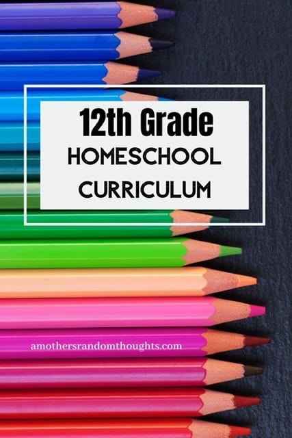 Twelfth grade homeschool curriculum