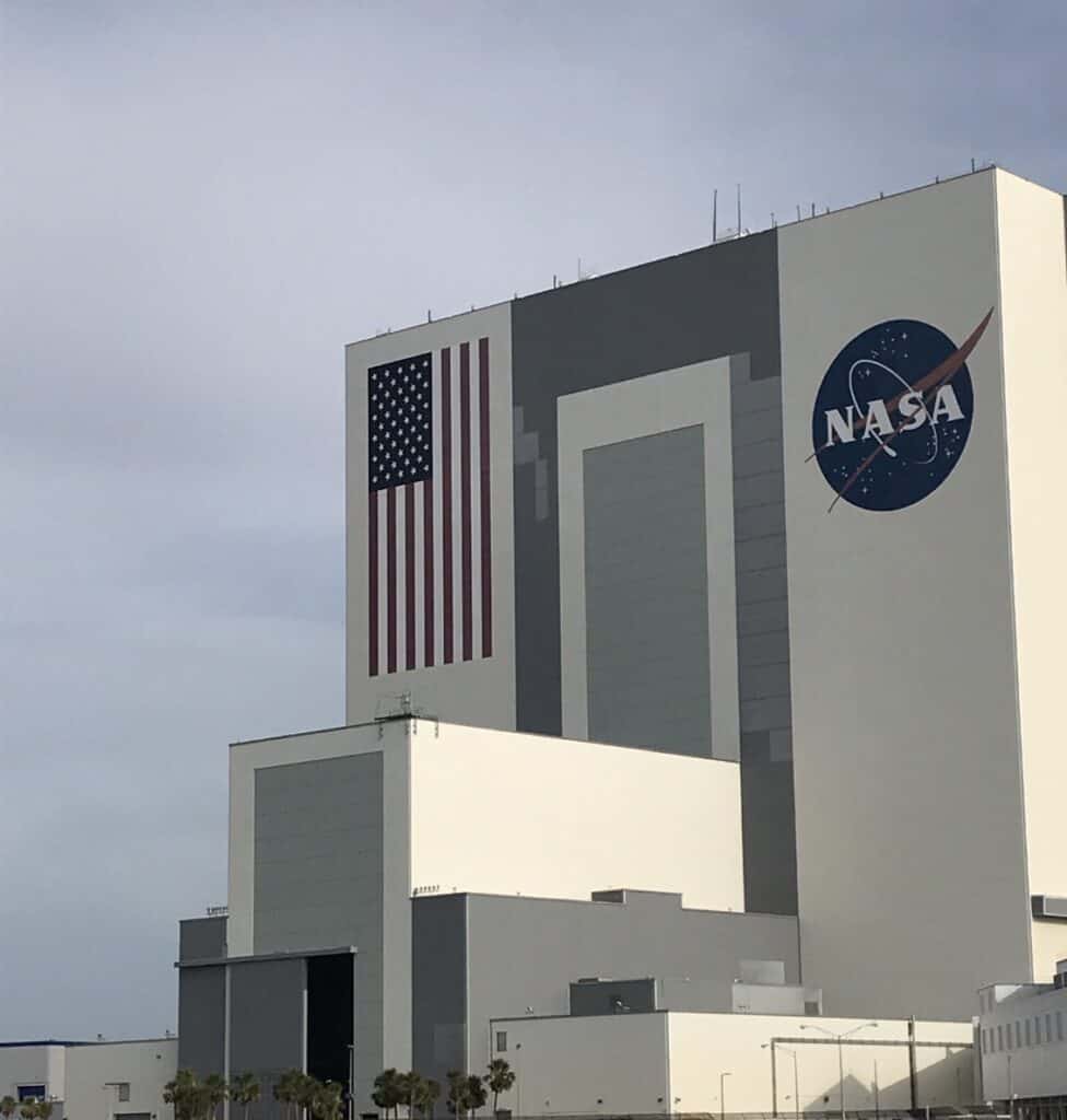 Outside of the Vehicle Assembly Building at NASA
