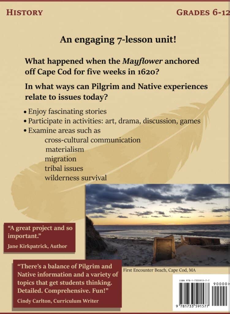 back cover of Mayflower Unit Study