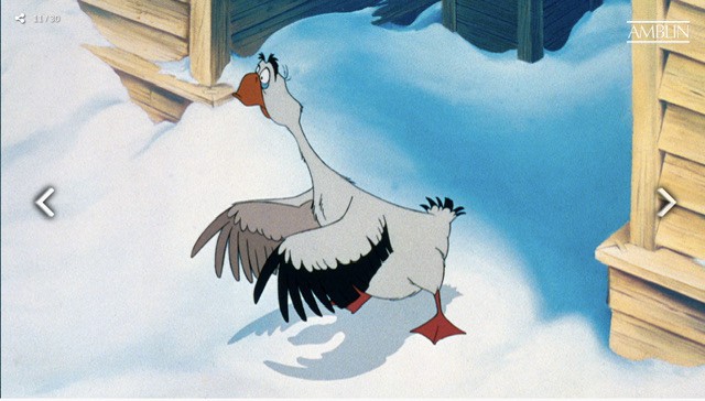 Russian snow goose (animated) from the movie Balto