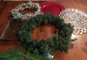 Wreaths and platters to make an advent wreath