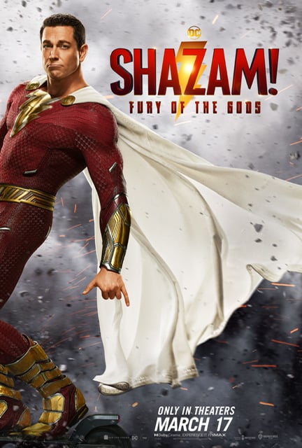 Shazam! Fury of the Gods movie poster opening March 17, 2023