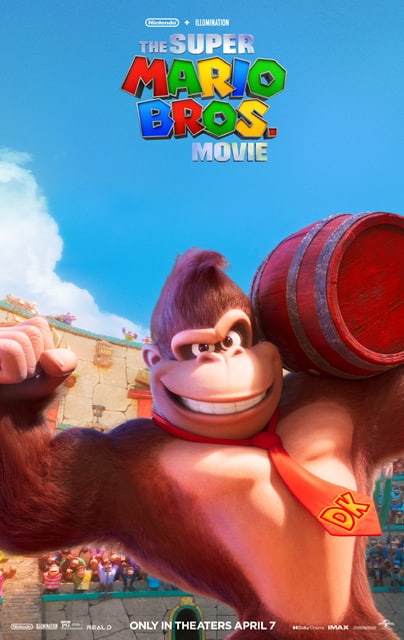 Donkey Kong in the Super Mario Bros. Movie from Illuminations and Nintendo
