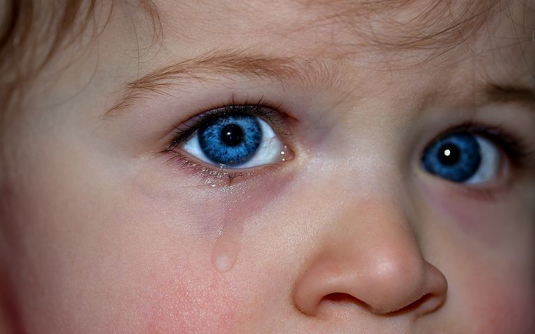 Child Crying tear down face