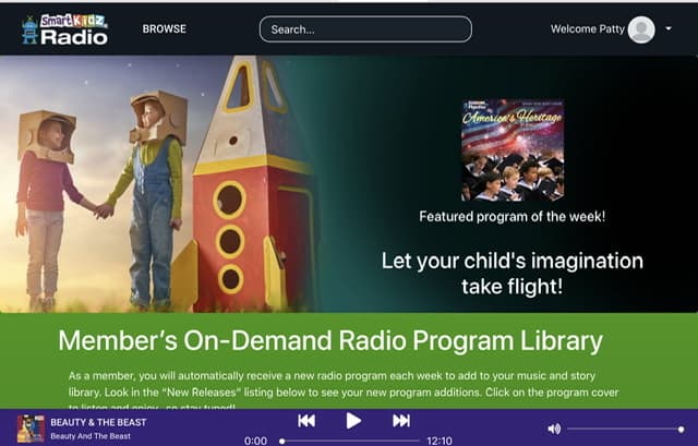 Smart Kidz Radio Member's On Demand Radio Program Library