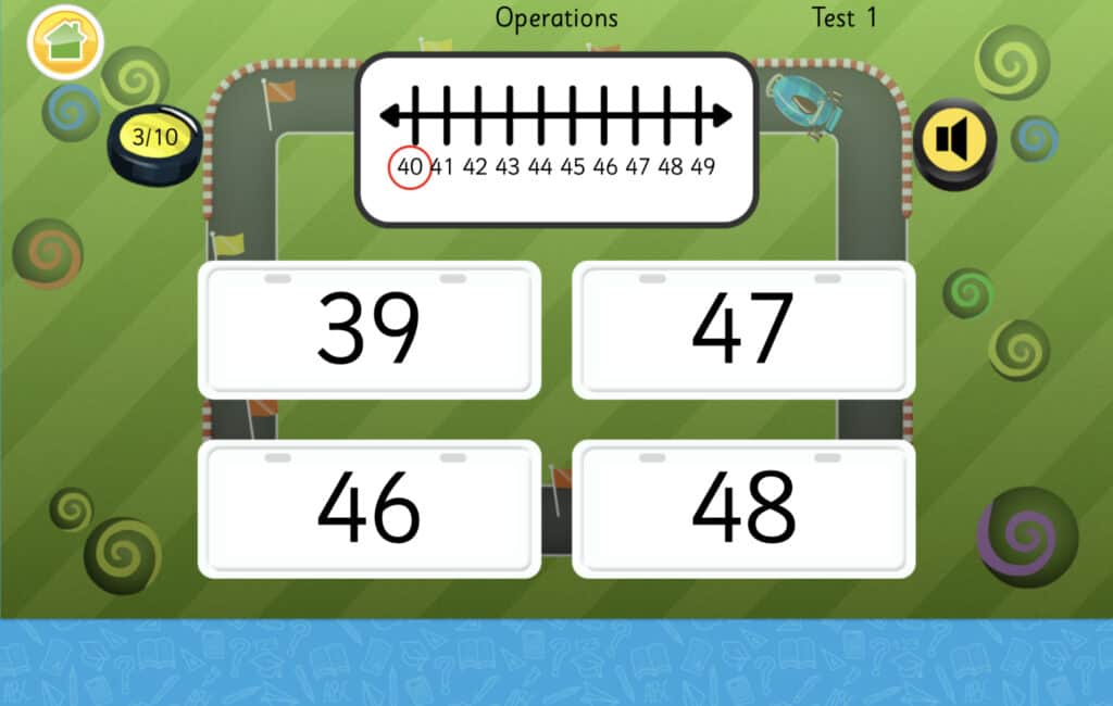 Game screenshot from Mathseeds