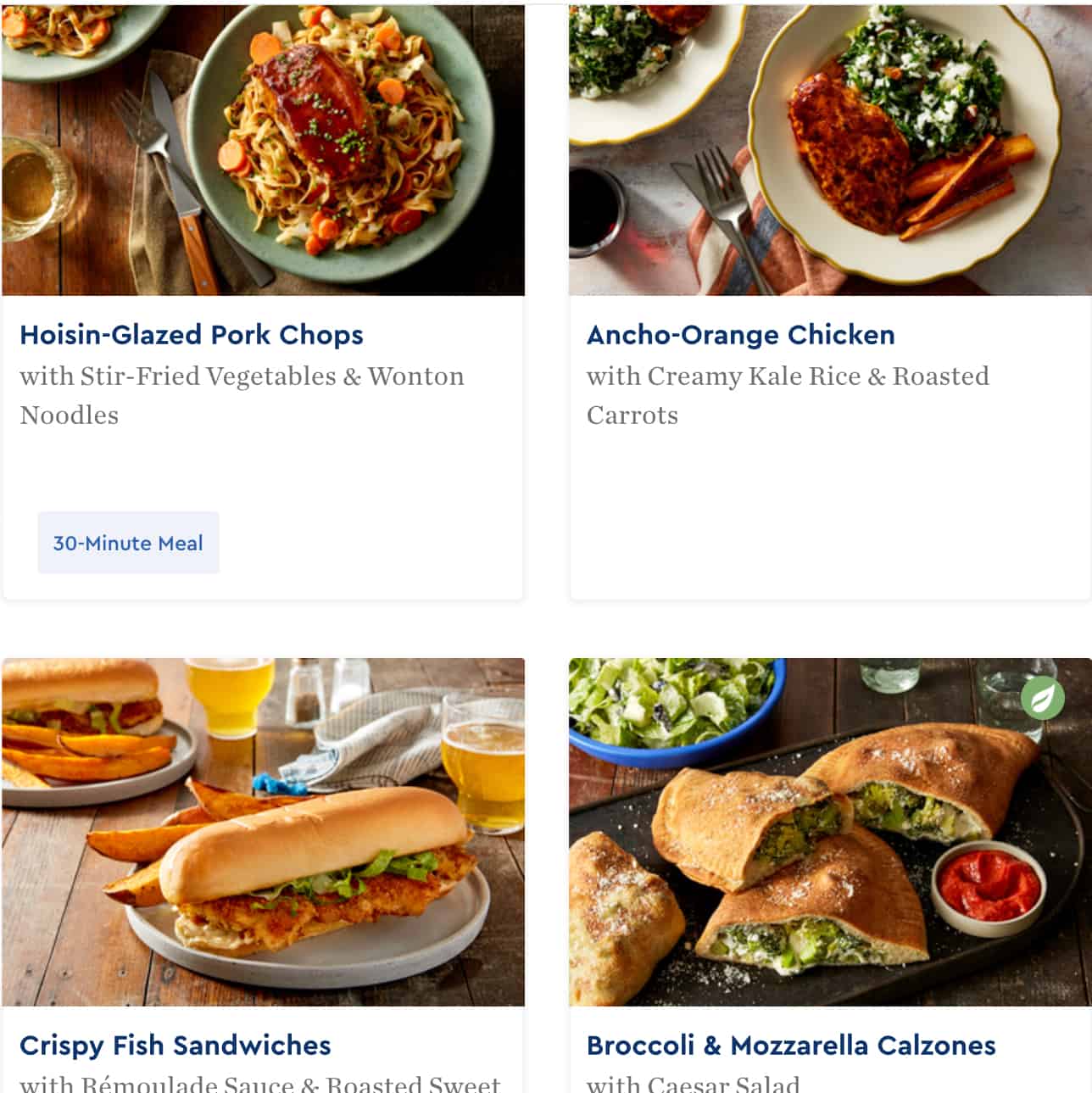 blue apron and other meal delivery