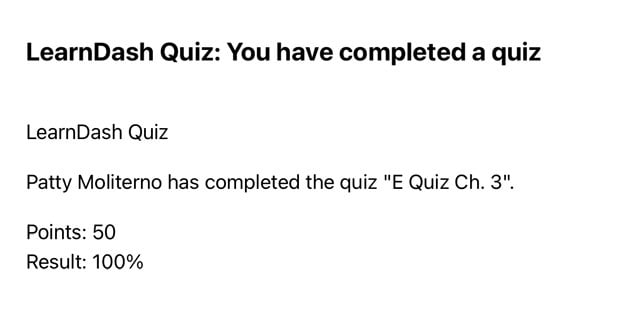 Quiz Email from Boundary Stone Economics Course