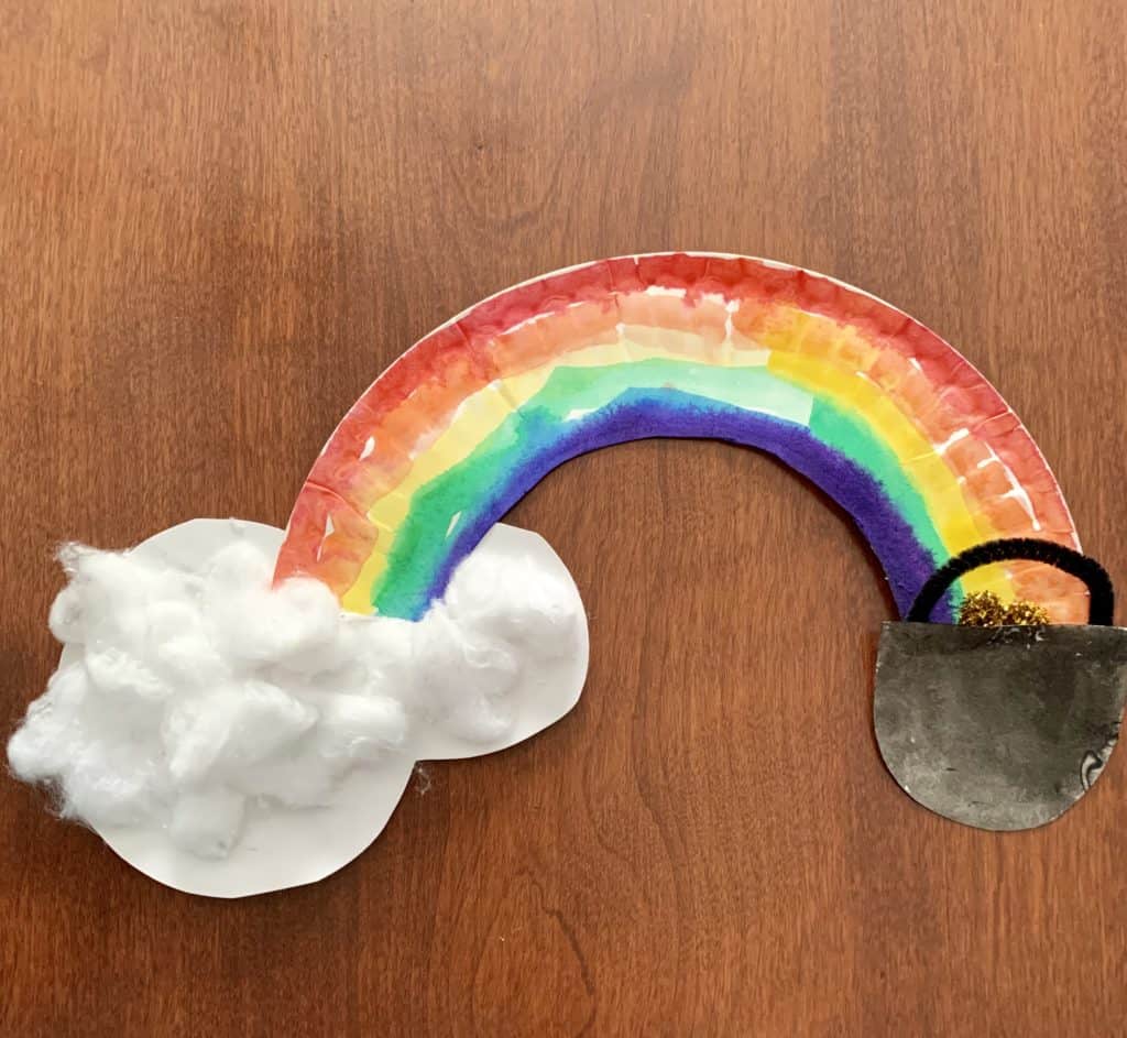 Rainbow Craft using paper plate and watercolros