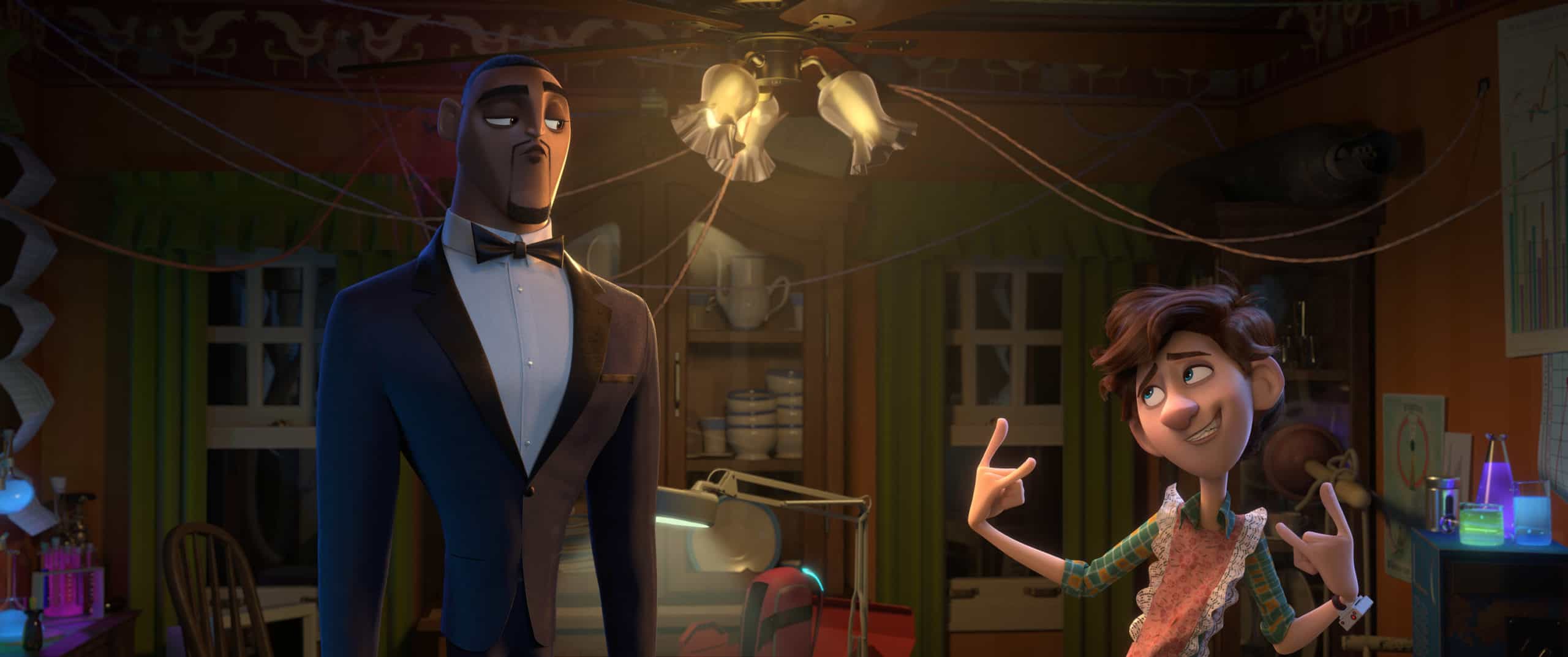 Will Smith and Tom Holland in Spies in Disguise