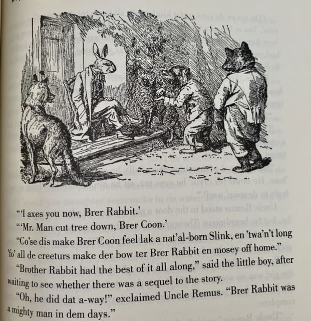 Page from tales of Uncle Remus