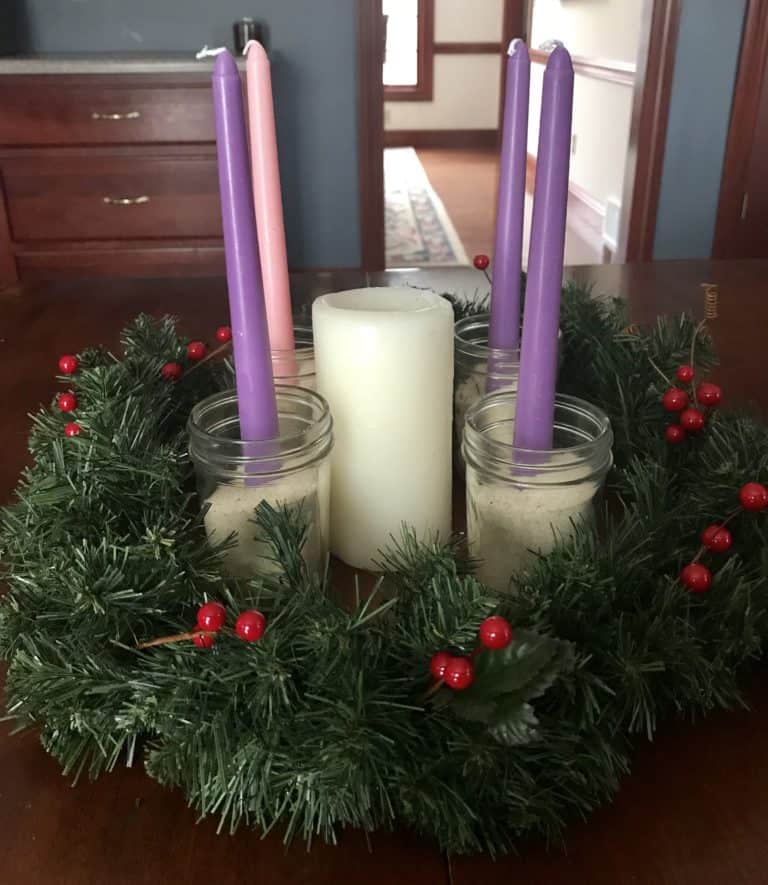 How to Make an Advent Wreath for $10 or less - A Mother's Random Thoughts