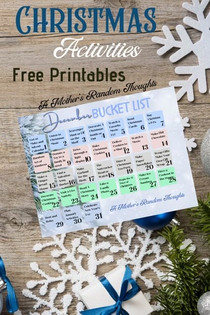 Christmas Activities Calendar Free Printables