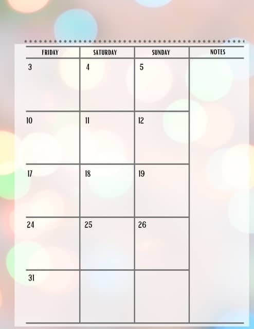 free printable calendars 2 pages per month