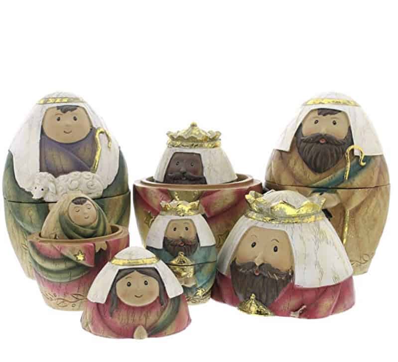 Russian nesting doll nativity set