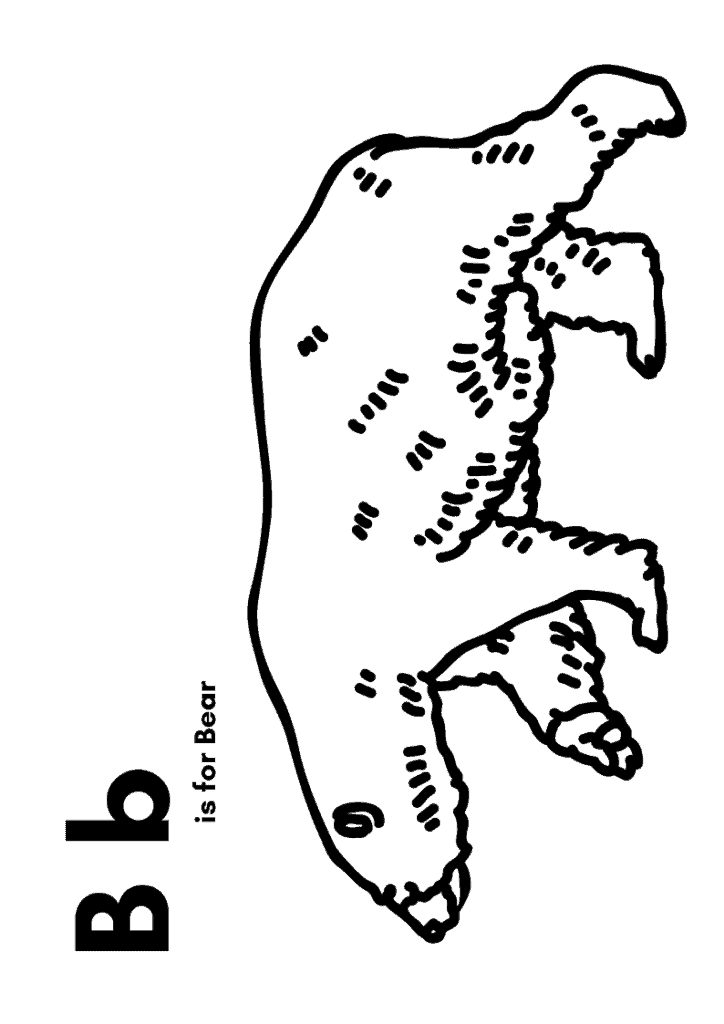 B is for Bear Coloring Sheet