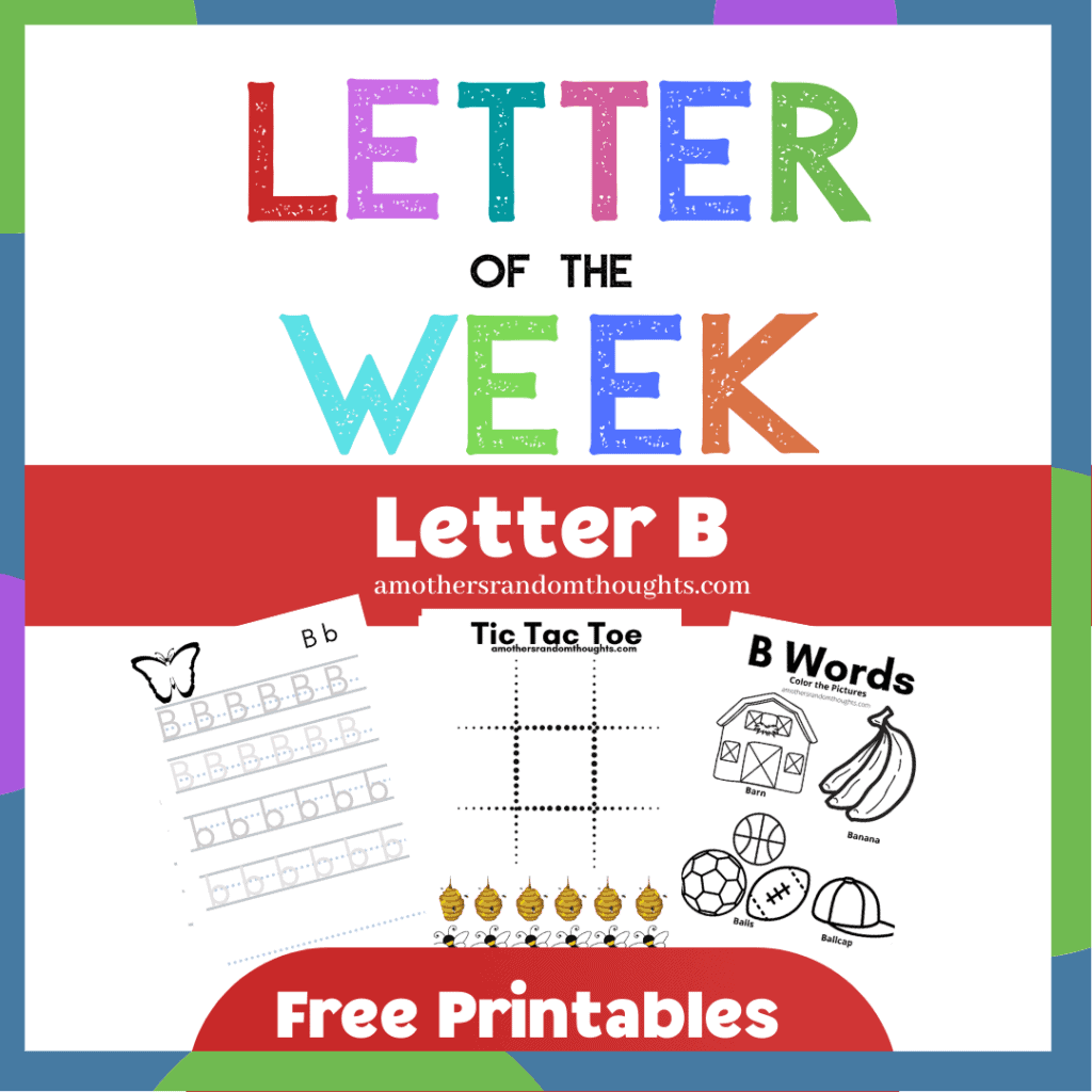 letter of the week B Free Printables