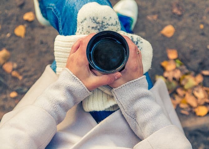 Woman Drinking Coffee Before Autism