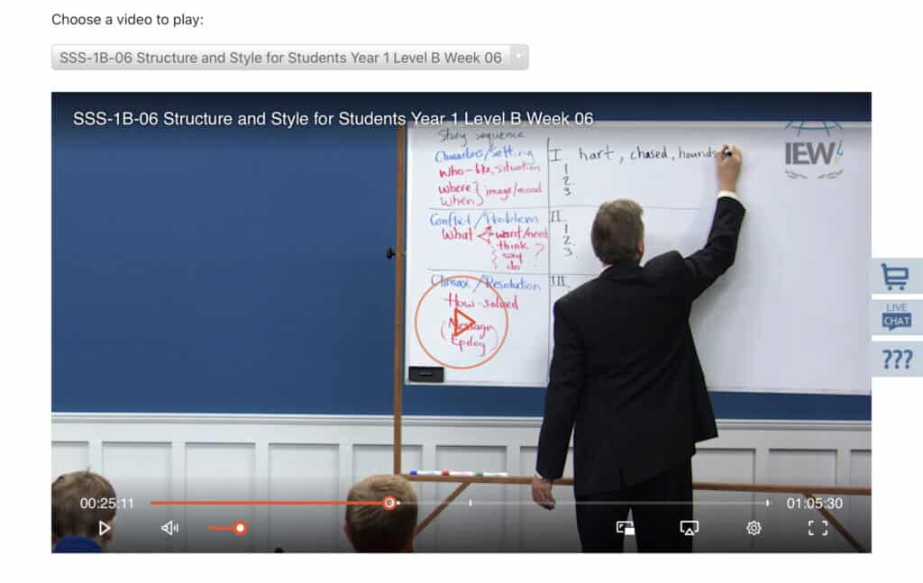 Video Lesson from Institute for Excellence in Writing