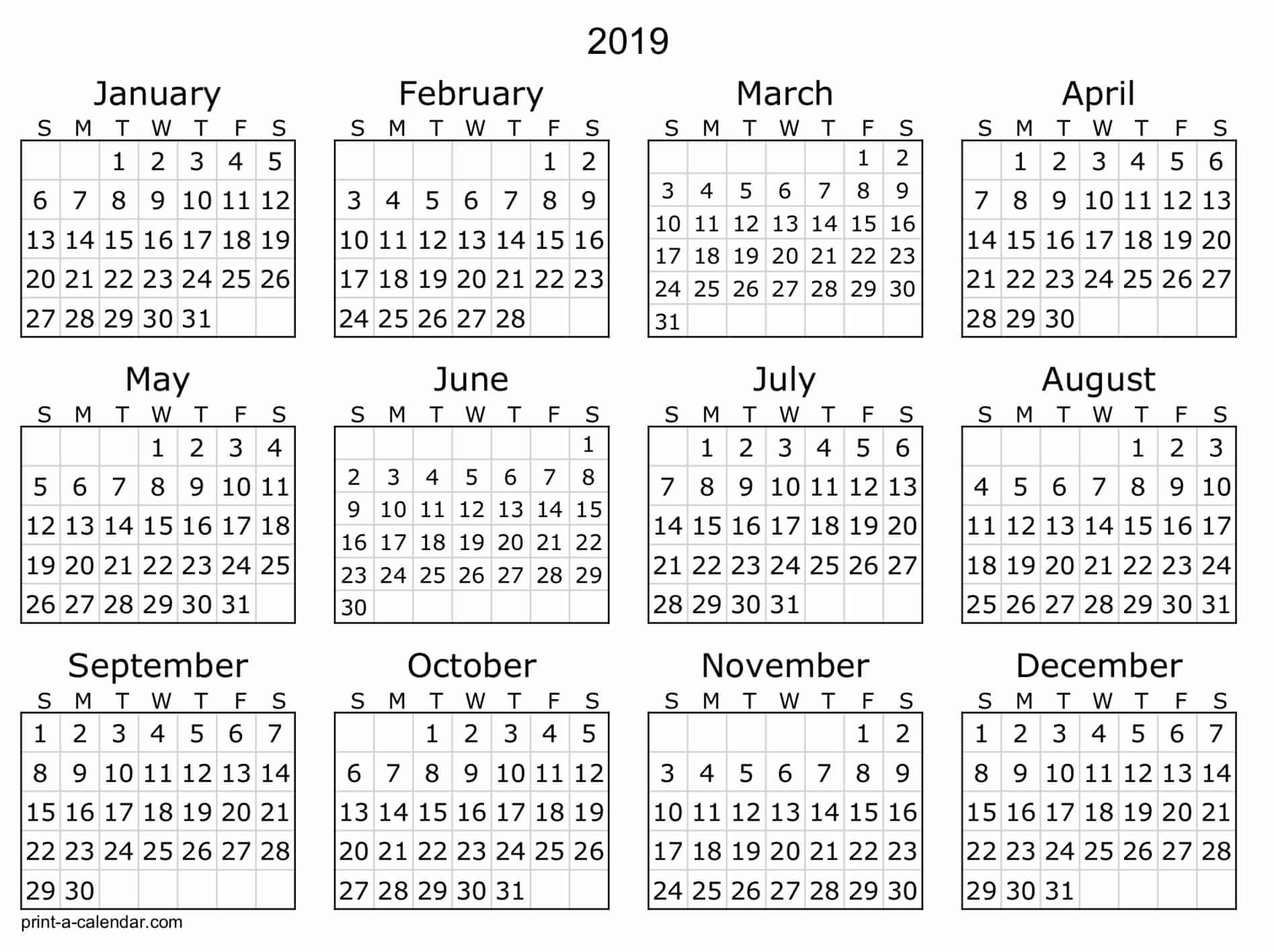 2019 free printable calendar templates a mothers random thoughts