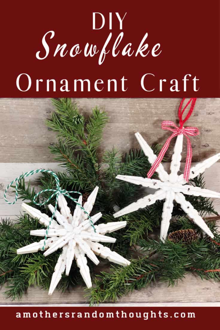 DIY snowflake ornament craft