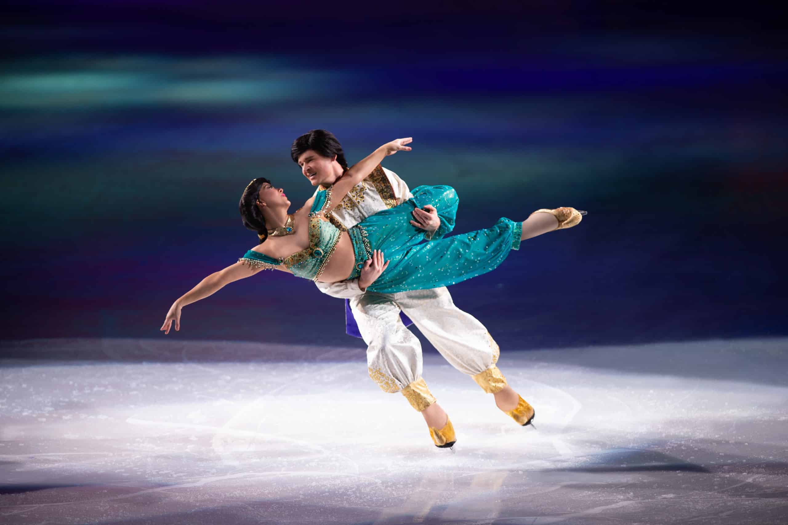 Jasmine and Aladdin Ice Skating