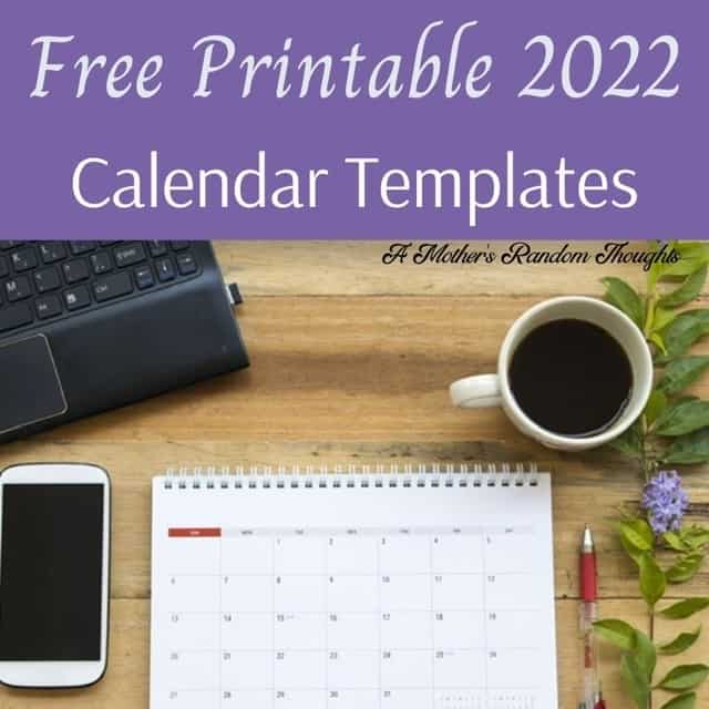 Free 2022 Printable calendar templates