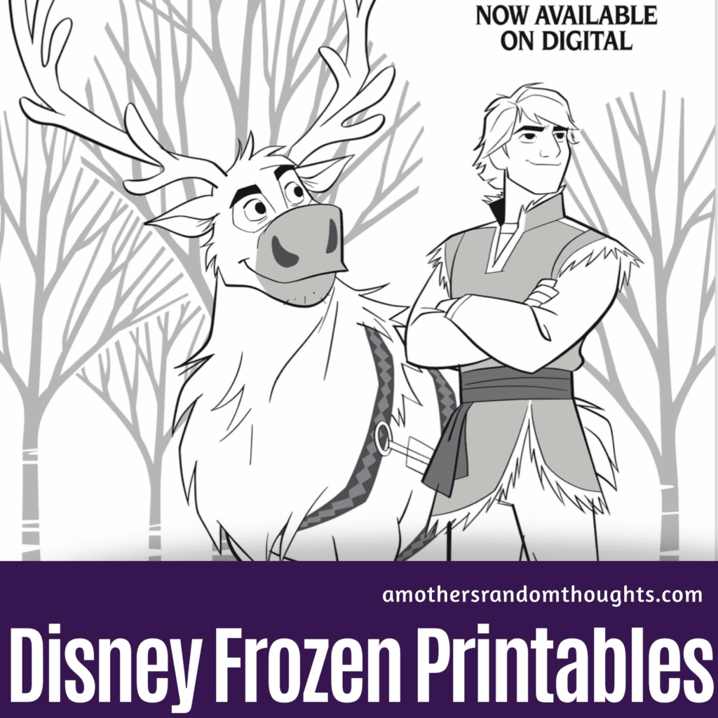 Disney Frozen Printables Sven and Kristoff