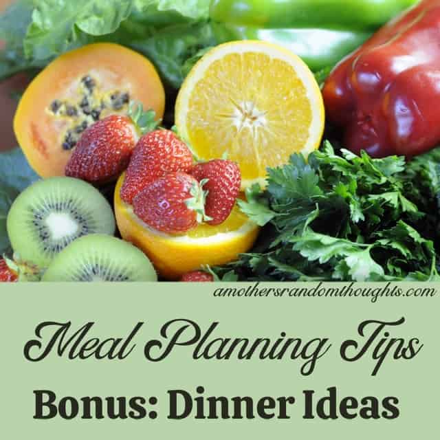 Meal planning tips - the importance of meal planning