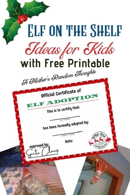 Elf on the Shelf Ideas for kids with free printables