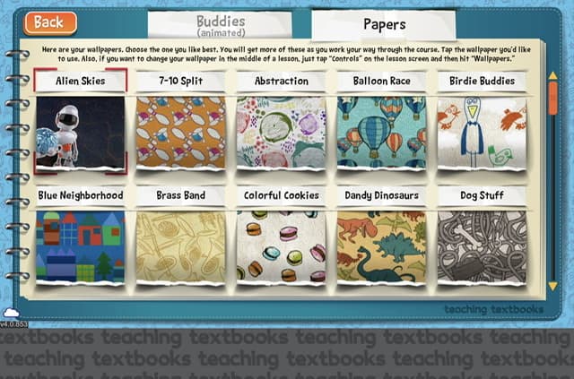 Wallpaper selection from Teaching Textbooks