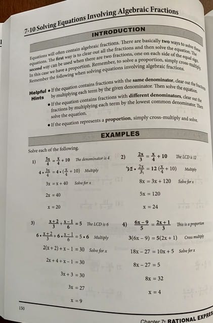 No-Nonsense Algebra