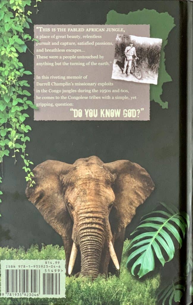 Back cover of book about long-term missions trip to africa