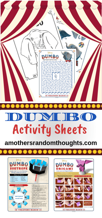 Free Disney Dumbo Activity Sheets
