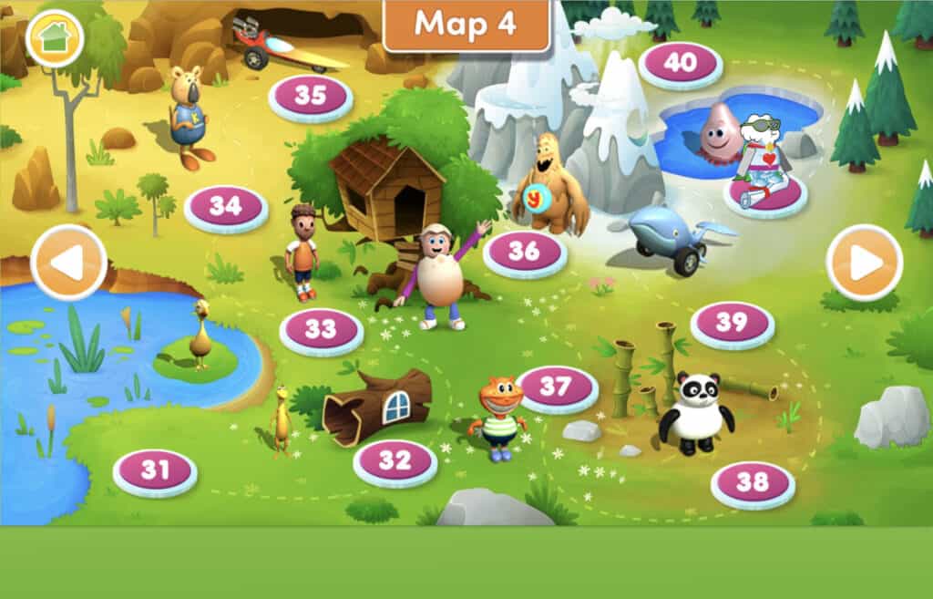 Map number 4 from Reading Eggs