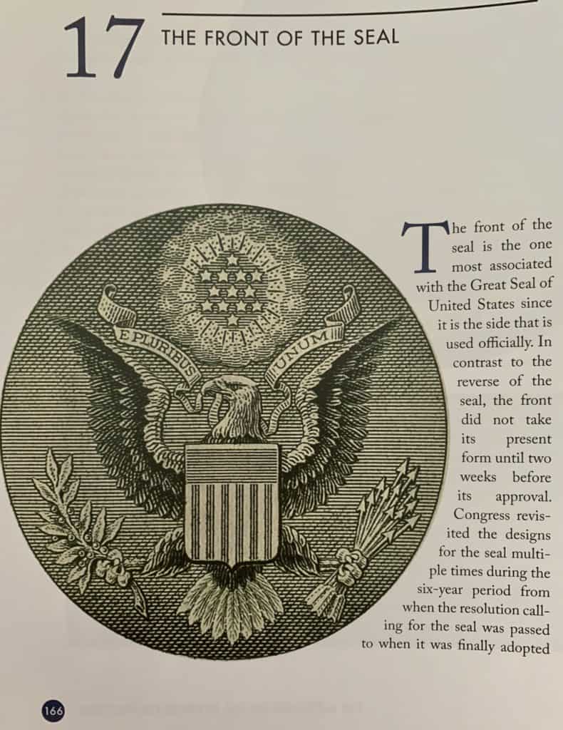 Front of the seal of the United States