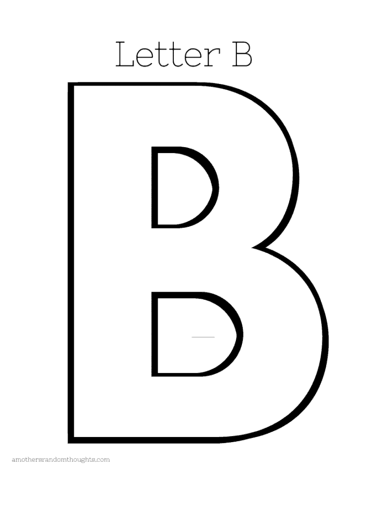 B letter B free printable