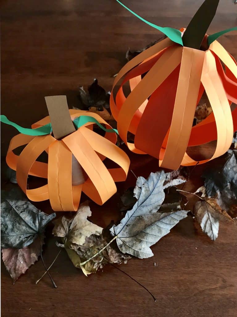 FALL Pumpkin Using a Paper Towel Roll or Toilet Paper Roll Craft - A ...