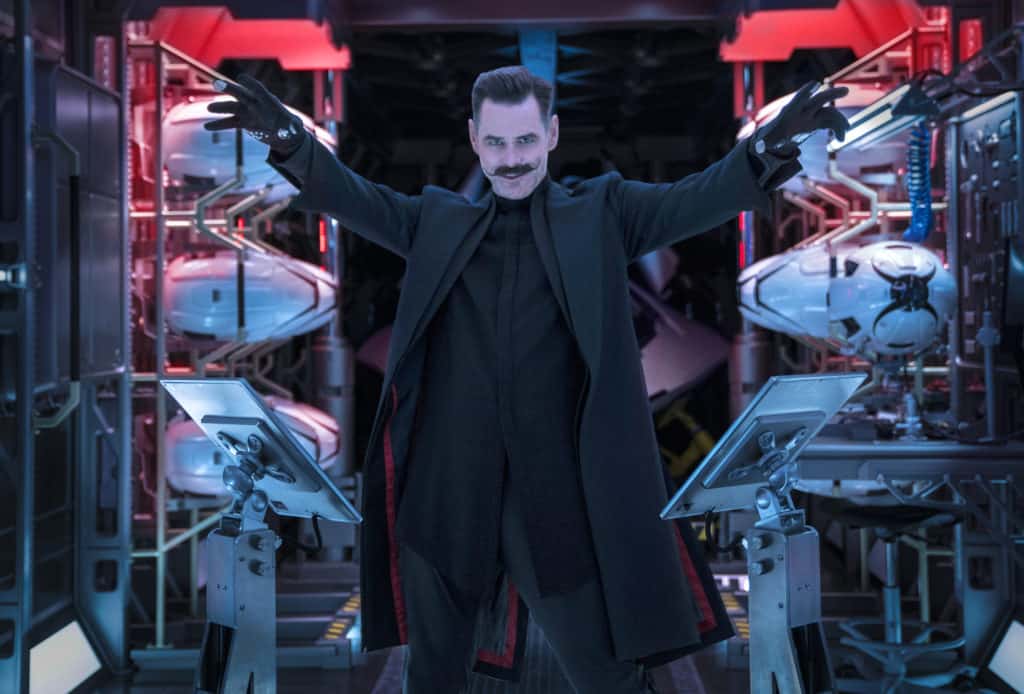 Doctor Robotnik played by Jim Carrey in Sonic The Hedgehog