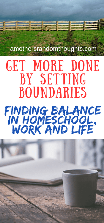 Finding balance between homeschool, work, family and life