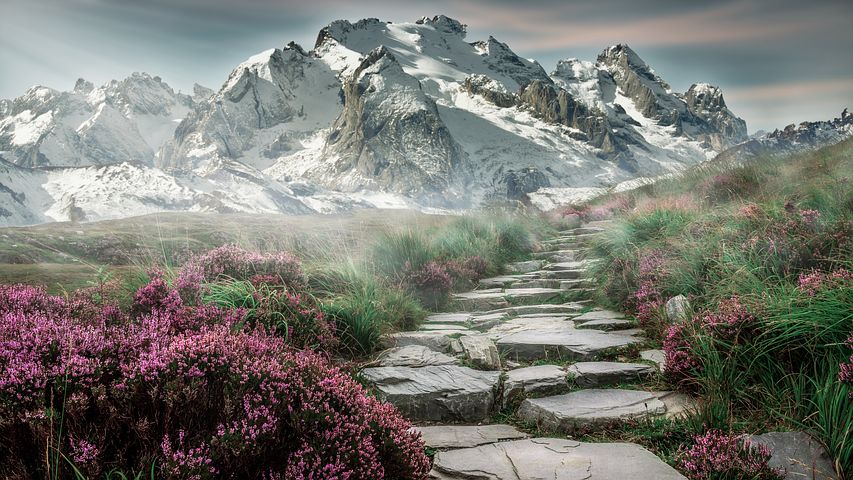 Path up a mountain