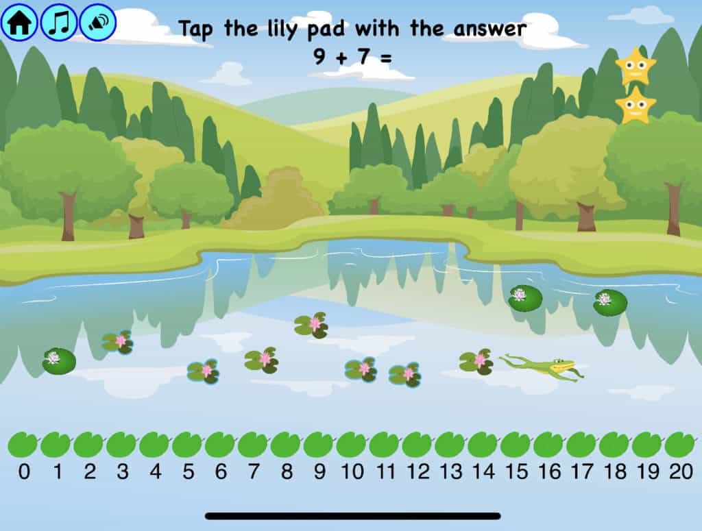 Froggie Jump math galaxy app