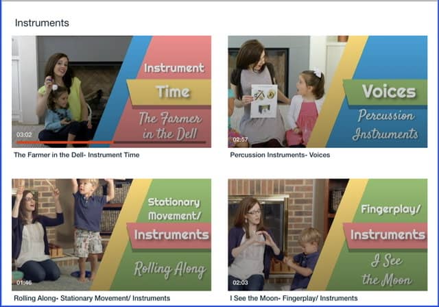 Instrument videos for Musik at Home hOmeschooling Musical classes